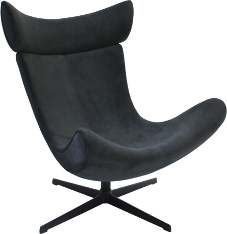 Кресло TORO графит, искусственная замша Bradex Home 761687