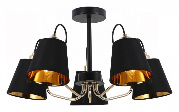 Люстра на штанге ILLUMICO IL6120-5COU-79 BK GD