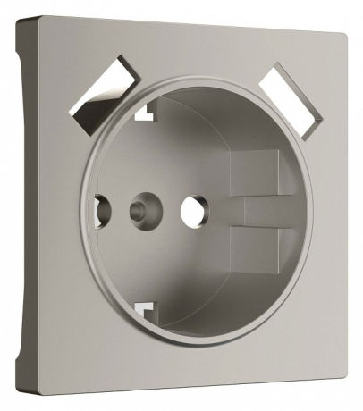 Накладка для розетки с заземлением и 2хUSB Werkel дымчатый W1279504