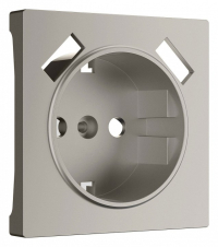 Накладка для розетки с заземлением и 2хUSB Werkel дымчатый W1279504
