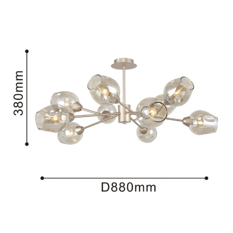 Люстра на штанге F-Promo Tilda с лампочками 2658-10U+Lamps E14 P45 