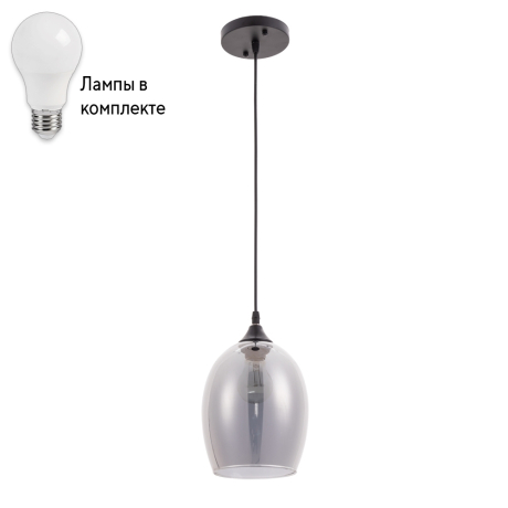 Подвесной светильник с лампочкой Arte lamp A4344SP-1BK+Lamps 