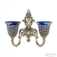 Бра Bohemia Ivele Crystal 7203B13/2/175 GB P2 U Amber-Blue/H-1J