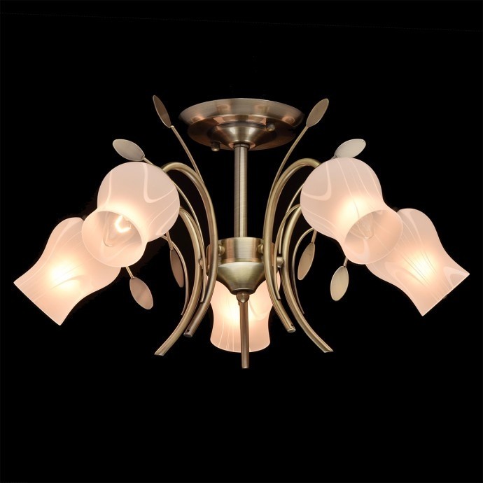 256018205-A Потолочная люстра MW-Light Флора с поддержкой Алиса, цвет античная бронза - фото 3