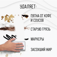 Нарушена упаковка! <271238> Губка-ластик МЕЛАМИНОВАЯ (BASF, Germany) для удаления пятен и стойких загрязнений, 105х60х25 мм, КОМПЛЕКТ 2 шт., колорбокс, BRAUBERG, () 606892