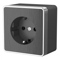 Розетка с заземлением Werkel Gallant (графит рифленый) W5071004