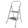Стремянка стальная КЛАСС ПЛЮС, 2 ШИРОКИЕ СТУПЕНИ 20х30 см, верхняя площадка 45 см, до 120 кг, 123302 (605742)