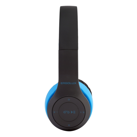 Наушники накладные беспроводные, FM, MP3, микрофон, Синие, Коробка) (15357) ERGOLUX ELX-BTHP01-C06
