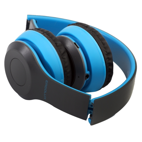 Наушники накладные беспроводные, FM, MP3, микрофон, Синие, Коробка) (15357) ERGOLUX ELX-BTHP01-C06