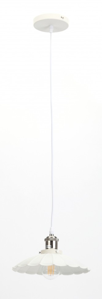 Подвесной светильник ЭРА Loft PL3 WH/SN Б0037437, цвет белый - фото 2