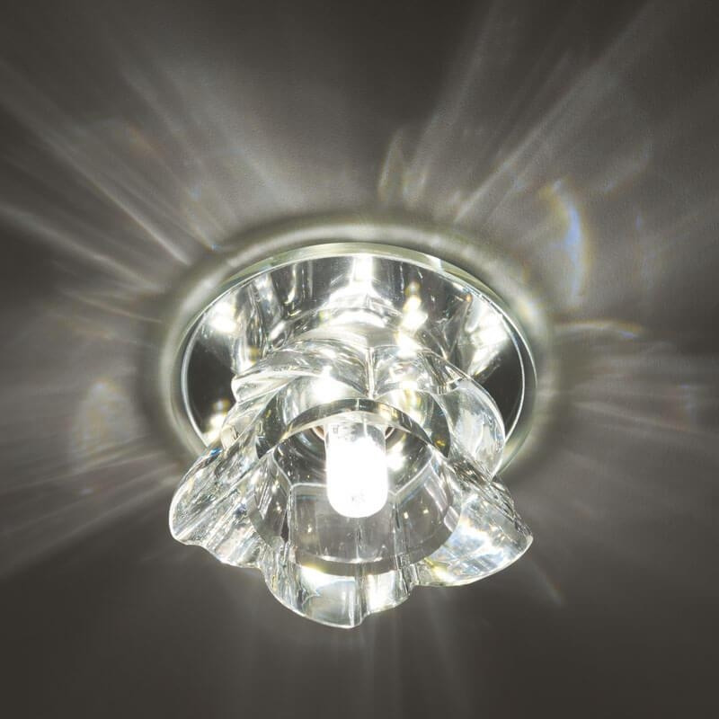 Встраиваемый светильник с подсветкой Fametto Luciole DLS-L125 G9 GLASSY-CLEAR UL-00000376, цвет хром DLS-L125 G9 GLASSY/CLEAR - фото 2
