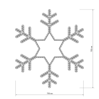 Светодиодная фигура Снежинка холодный свет Ardecoled ARD-Snowflake-M3-920X920-432Led White (25307)