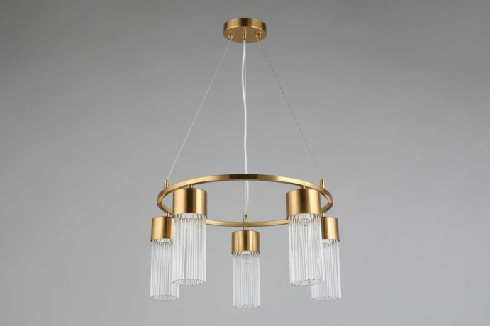 Люстра с поддержкой Алисы подвесная Omnilux OML-67103-05-A 