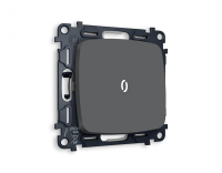 Выключатель проходной одноклавишный с подсветкой без рамки Ambrella Volt OMEGA MO902035