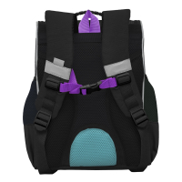 Нарушена упаковка!  <796722> Ранец GRIZZLY анатомическая спинка, с мешком для обуви, для девочек, "BOWS", 33х25х13 см, RAm-584-8/1 (274136)