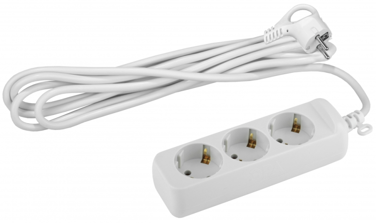 U-3e-10m Удлинитель c заземл., 3х1мм2, 16А, ПВС, 3гн, 10м Эра 169623