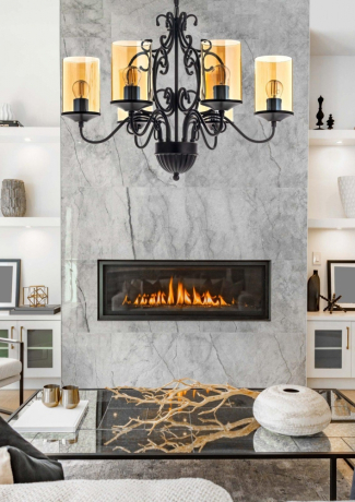 Люстра подвесная с Led лампочками в комплекте Arti Lampadari Gardena E 1.1.6 B+Lamps 