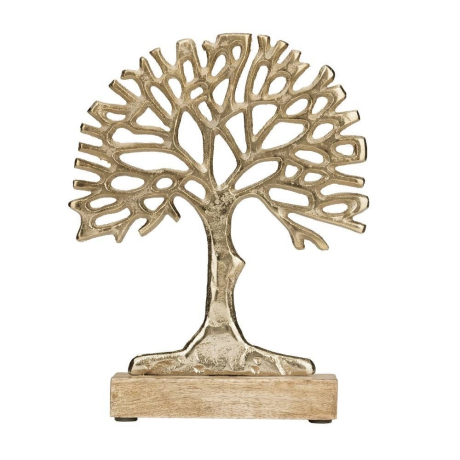 427563 Фигурка дерево KEMAMAN L170, B50, H220 алюминий, дерево золотой, натуральный Eglo 
