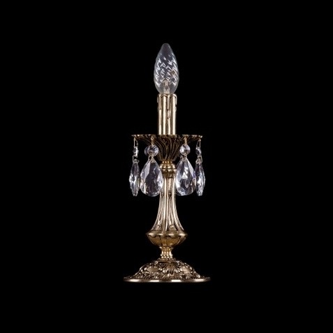 Настольная лампа Bohemia Ivele Crystal 7001/1-30 GB, цвет золотой с черной патиной 7001/1-30 GB - фото 1