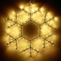 Светодиодная фигура Снежинка теплый свет Ardecoled ARD-Snowflake-M7-450X375-126Led Warm (25315)