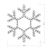 Светодиодная фигура  теплый свет Ardecoled ARD-Snowflake-M7-450X375-126Led Warm (424129)