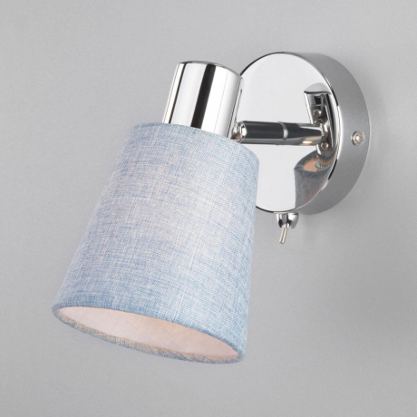 Нарушена упаковка!  <155518> Настенный светильник Eurosvet 20080/1 хром/голубой (85993)