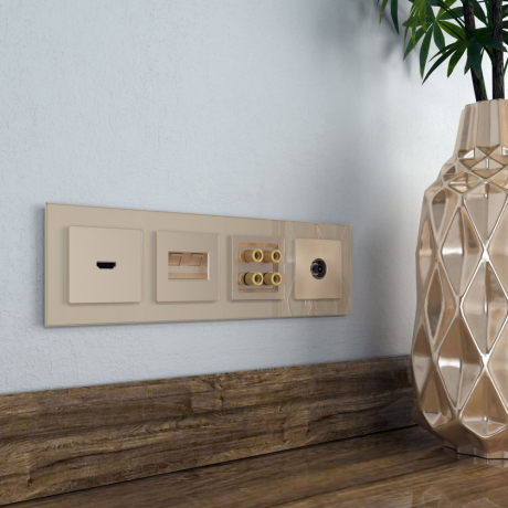 Акустическая розетка (шампань) Werkel 368809