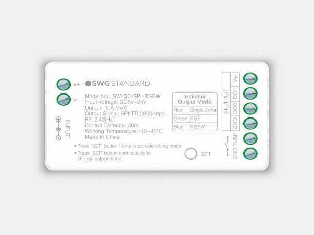 Контроллер-регулятор цвета RGBW SWG Quick Control MONO/RGB/RGBW 
