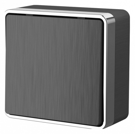 Выключатель проходной одноклавишный Werkel Gallant (графит рифленый) W5012004