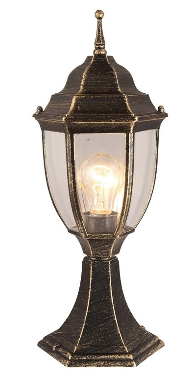 Уличный светильник с лампочками. Комплект от Lustrof. №132302-616293, цвет черно-золотой - фото 1