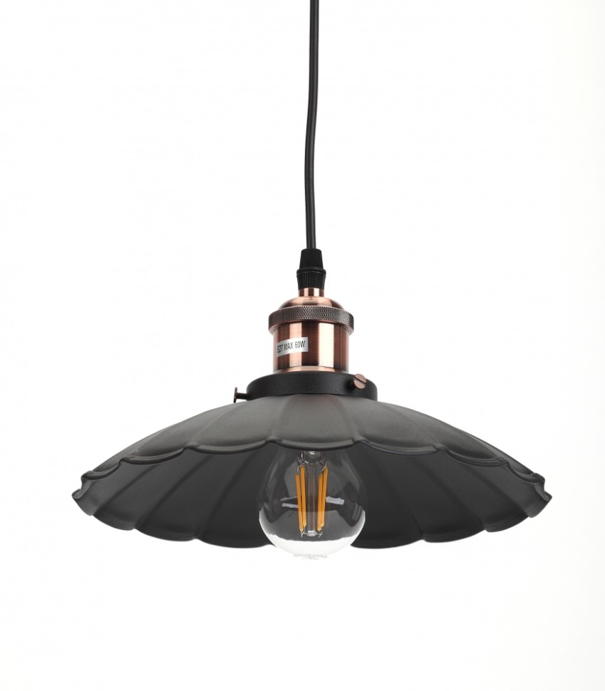 Подвесной светильник ЭРА Loft PL3 BK/RC Б0037435, цвет черный - фото 1