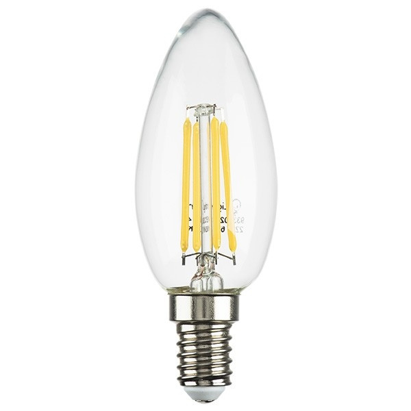 Филаментная светодиодная лампа E14 6W 4200K (белый) C35 Led Lightstar 933504 лампа светодиодная филаментная elektrostandard e14 7w 4200k прозрачная 4690389041433
