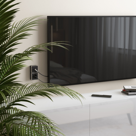 ТВ-розетка без рамки Werkel Gallant (черный/хром) W5083035