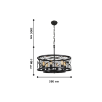 Люстра с лампочками, подвесная, комплект от Lustrof. №43684-617511