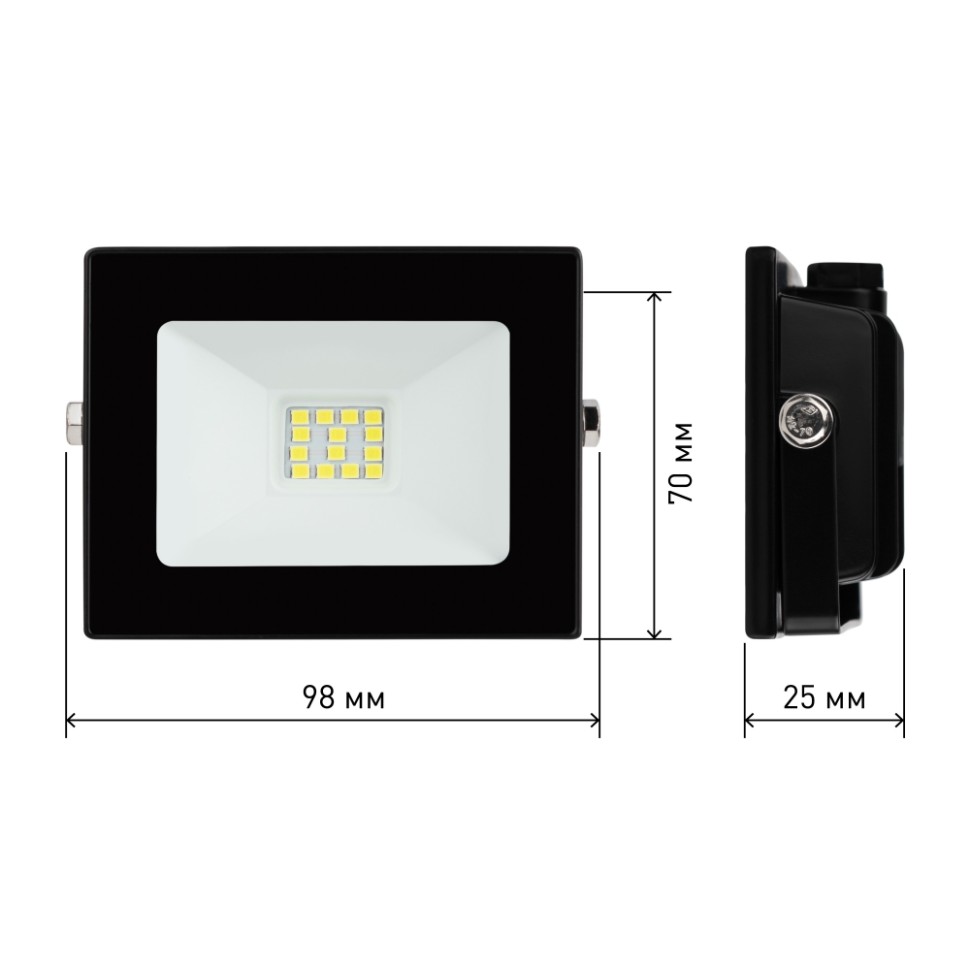Прожектор светодиодный уличный Эра LPR-024-0-40K-020 (Б0054265), цвет черный - фото 3