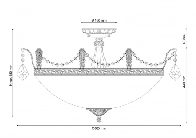 Светильник на штанге Lucia Tucci Barletta BARLETTA 182.10 D720 antique 