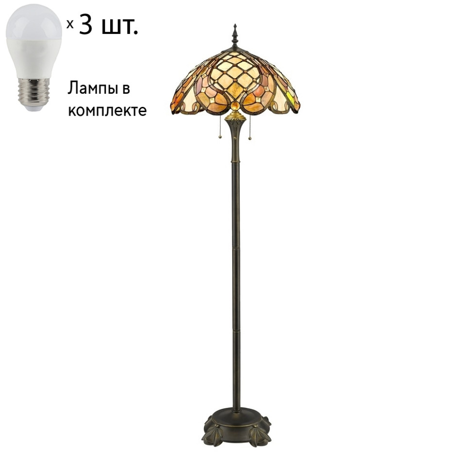 Торшер с лампочками Velante 865-805-03+Lamps E27 P45