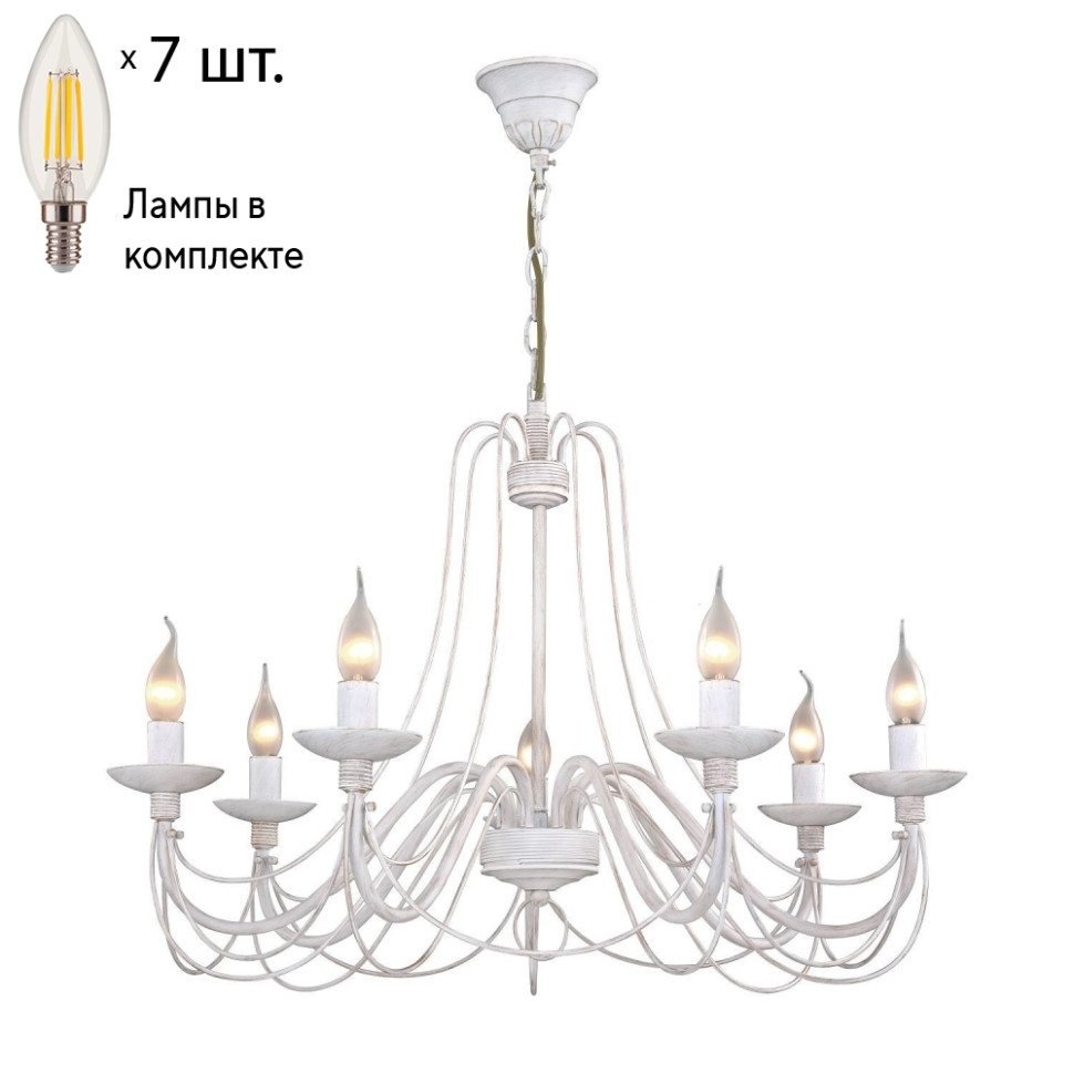 Подвесная люстра с лампочками F-Promo Chateau 2164-7P+Lamps E14 Свеча