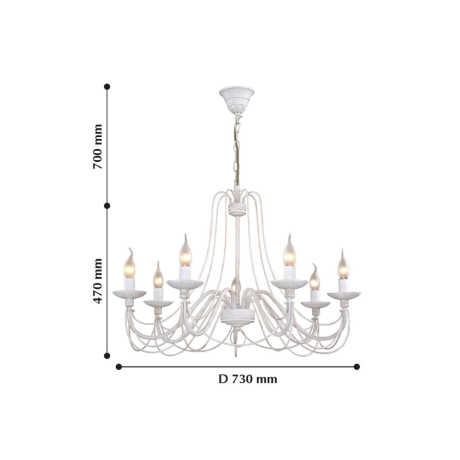 Подвесная люстра с лампочками F-Promo Chateau 2164-7P+Lamps E14 Свеча 