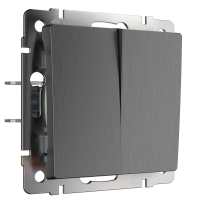 Выключатель  двухклавишный (графит рифленый) Werkel W1120004