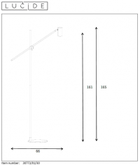 Торшер изогнутый Lucide Philine 30772/01/30