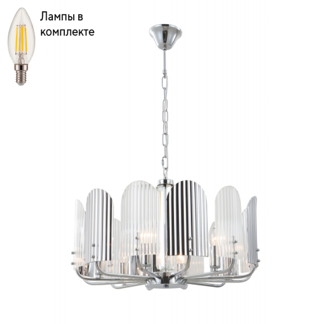 Люстра подвесная с лампочками iLamp 15571-6 CR+MULT+Lamps 
