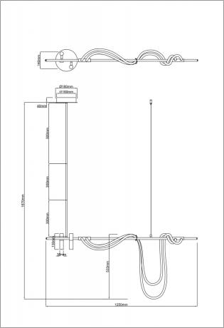Нарушена упаковка!  <334601> Подвесная люстра Arte Lamp Klimt A2850SP-45PB