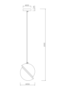 Подвесной светильник Freya Element FR5181PL-01BS