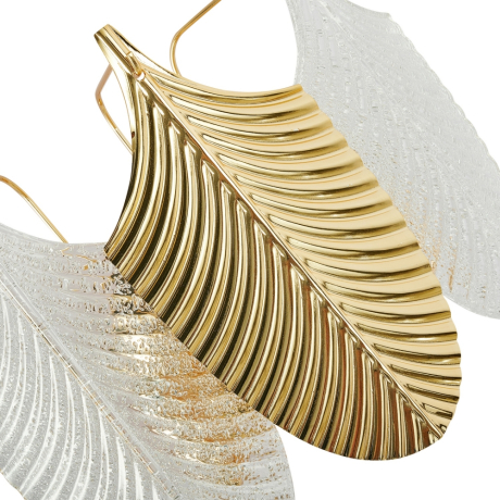 Бра золотого цвета с декором в виде перьев, для 3 ламп Е14 от GETOGAZOV FAMILY 