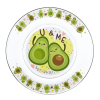 Нарушена упаковка!  <642154> Тарелка "Авокадо", 19,5 см, стекло ND Play 307283