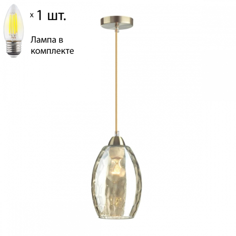 Подвесной светильник Lumion Sapphire с лампочкой 4489/1+Lamps E27 Свеча 