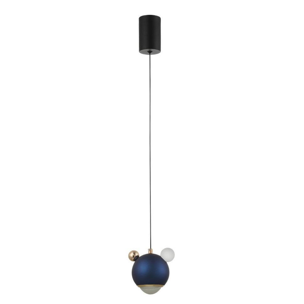 Подвесной светодиодный светильник Crystal Lux Amigo SP Led Blue, цвет черный - фото 1