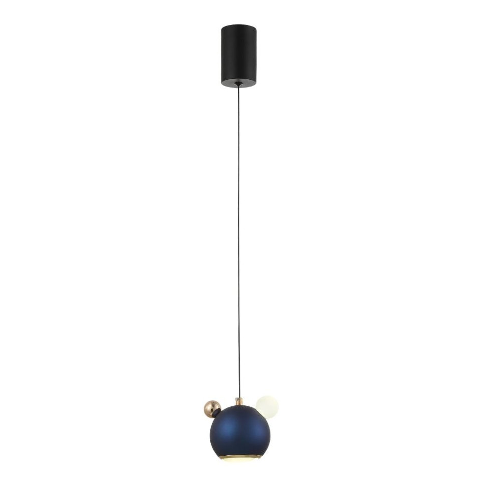 Подвесной светодиодный светильник Crystal Lux Amigo SP Led Blue, цвет черный - фото 3