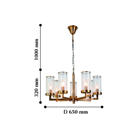 Подвесная люстра с лампочками Favourite Assembly 2060-7P+Lamps E14 Свеча 